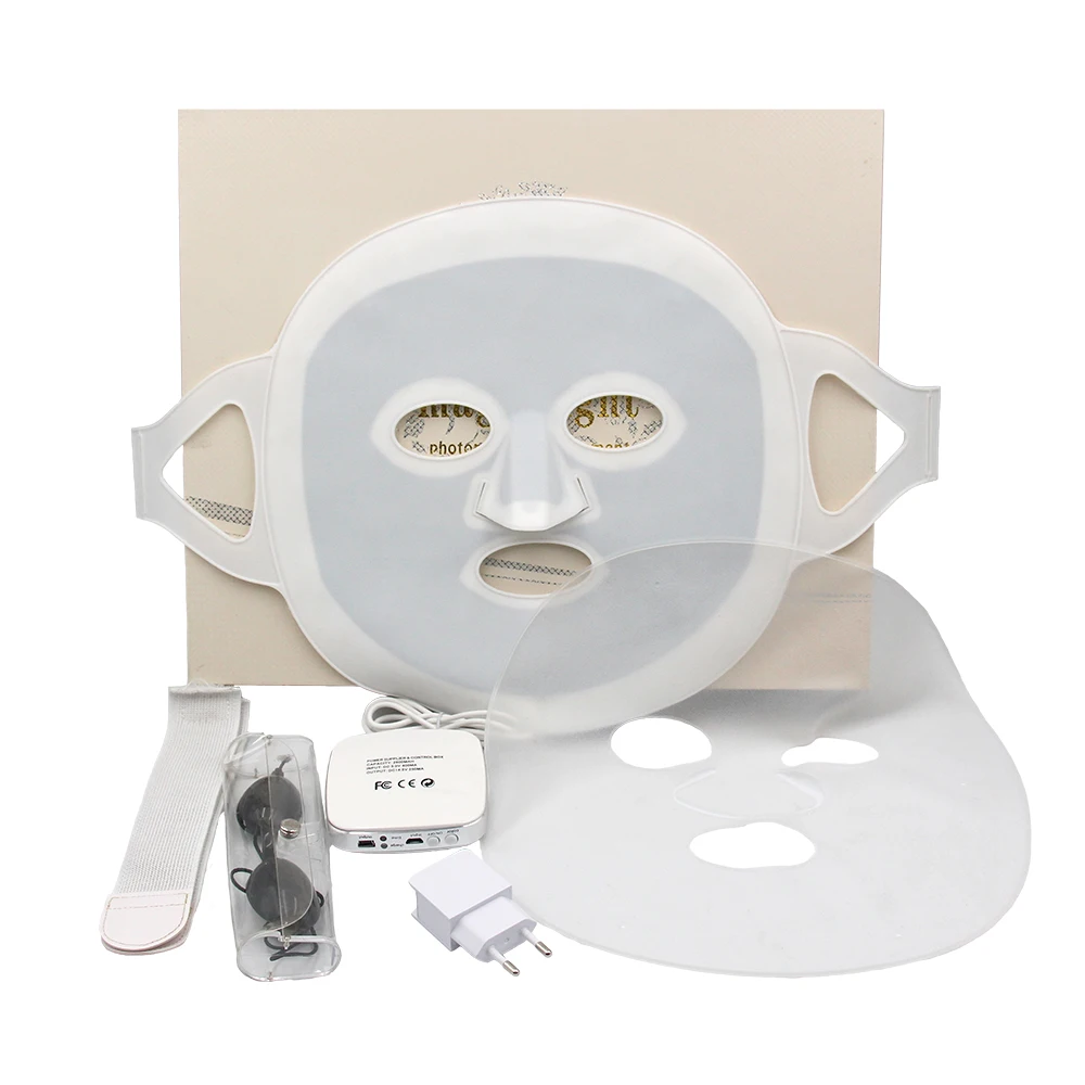 
light therapy 2021 washable silicone cover 3 colors led photon therapy facial mask 