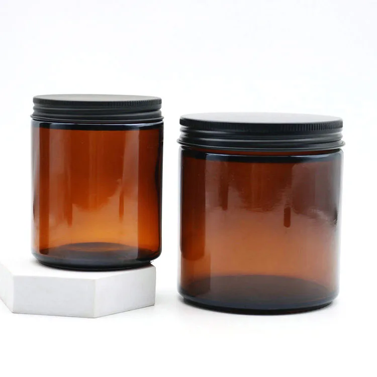 8oz 16oz luxury jars with metal / plastic lids for body butter