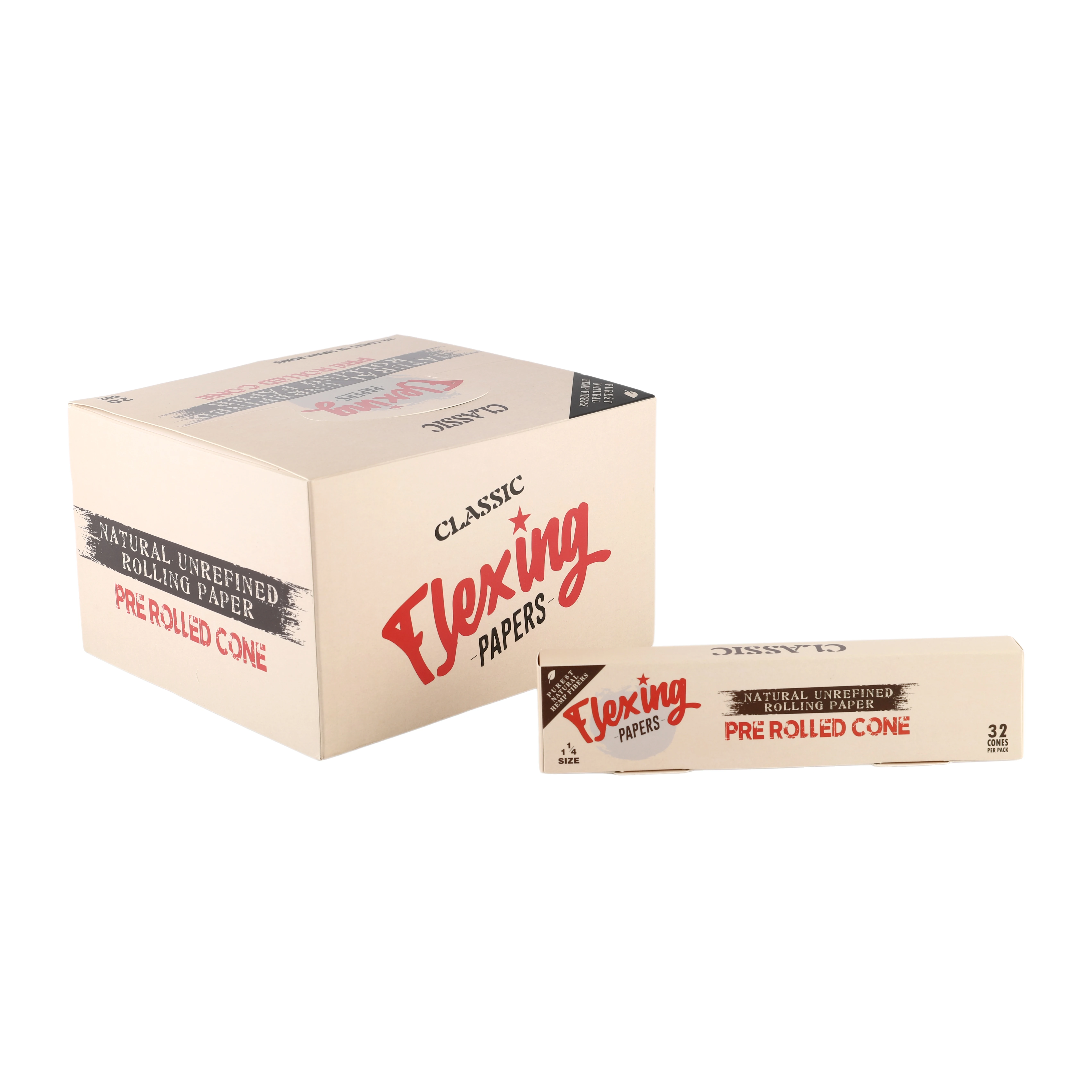 
1 1/4 size 78 mm hemp rolling paper brown pre rolled cones for smoking 