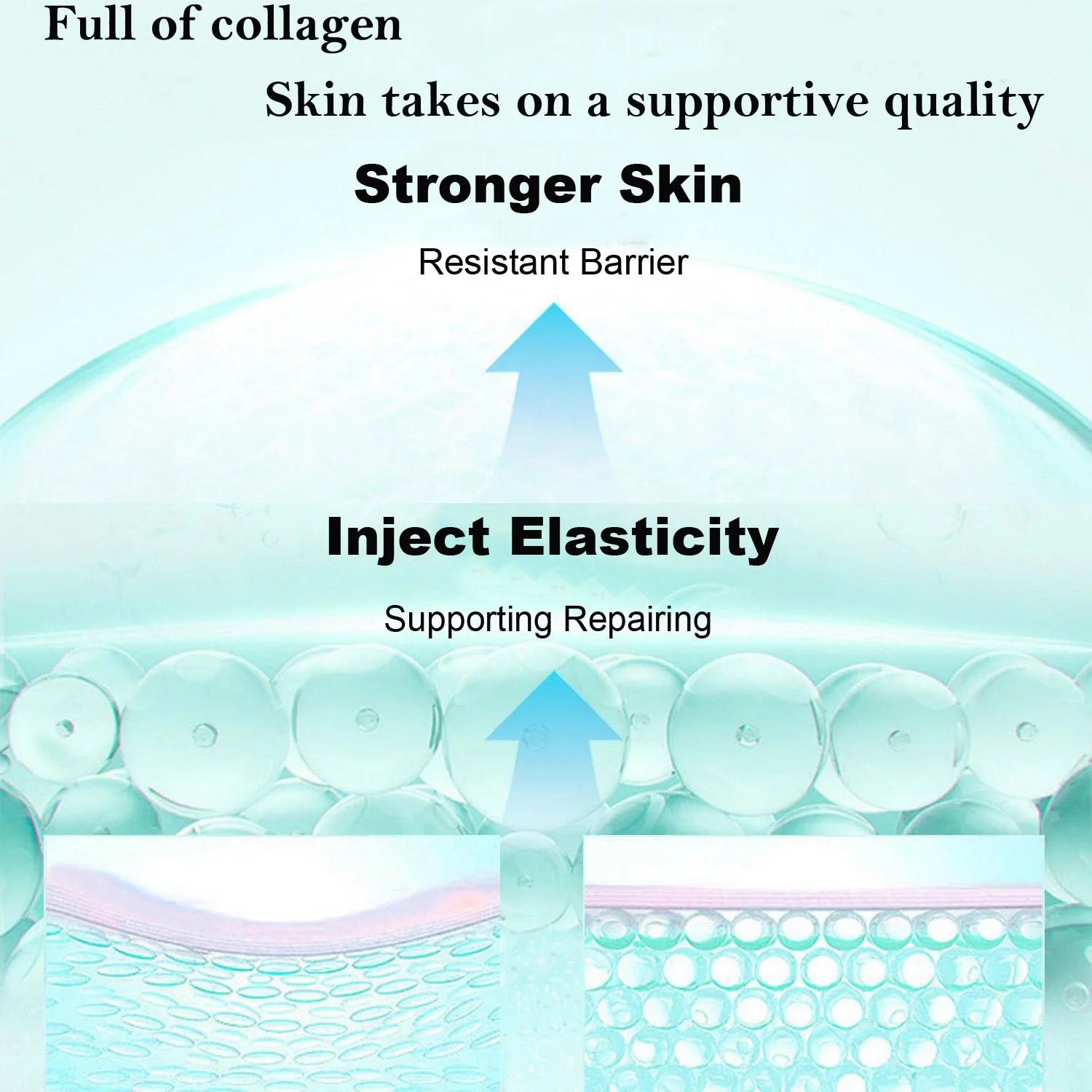 Recombinant Humanizing Collagen Booster Gel Anti-aging Brightening Medical Skincare Facial Serum for All Skin Types No hormones