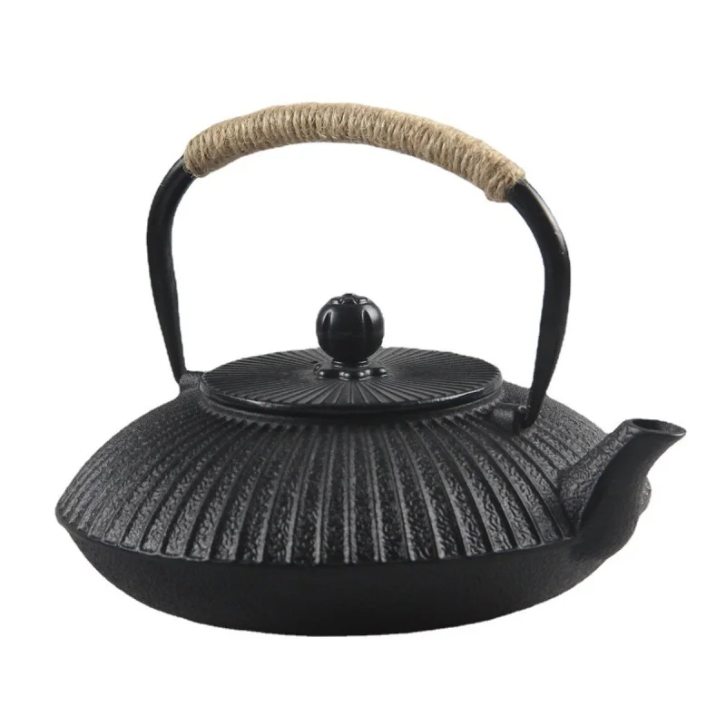 New Arrival Cast Iron Tea Kettle Antique Chinese Style 800 Ml/1.2 L Black Green Teapot Enamel for Drinkware