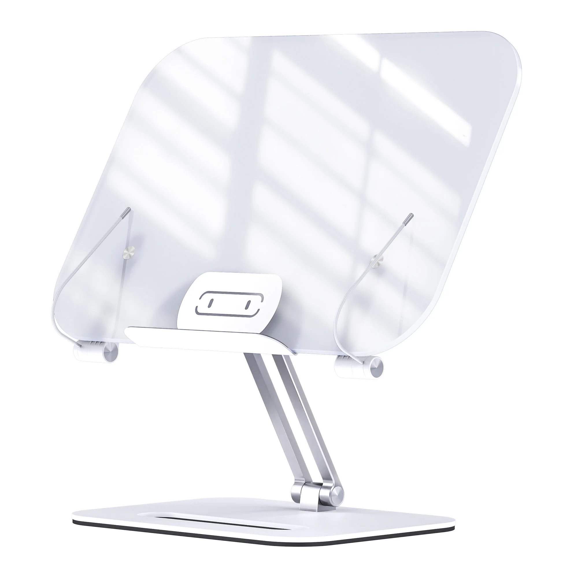 Boneruy 360 Rotatable  Reading Stand Foldable Desktop Riser Multi Heights Angles Adjustable Document Holder Cooking Book Stands