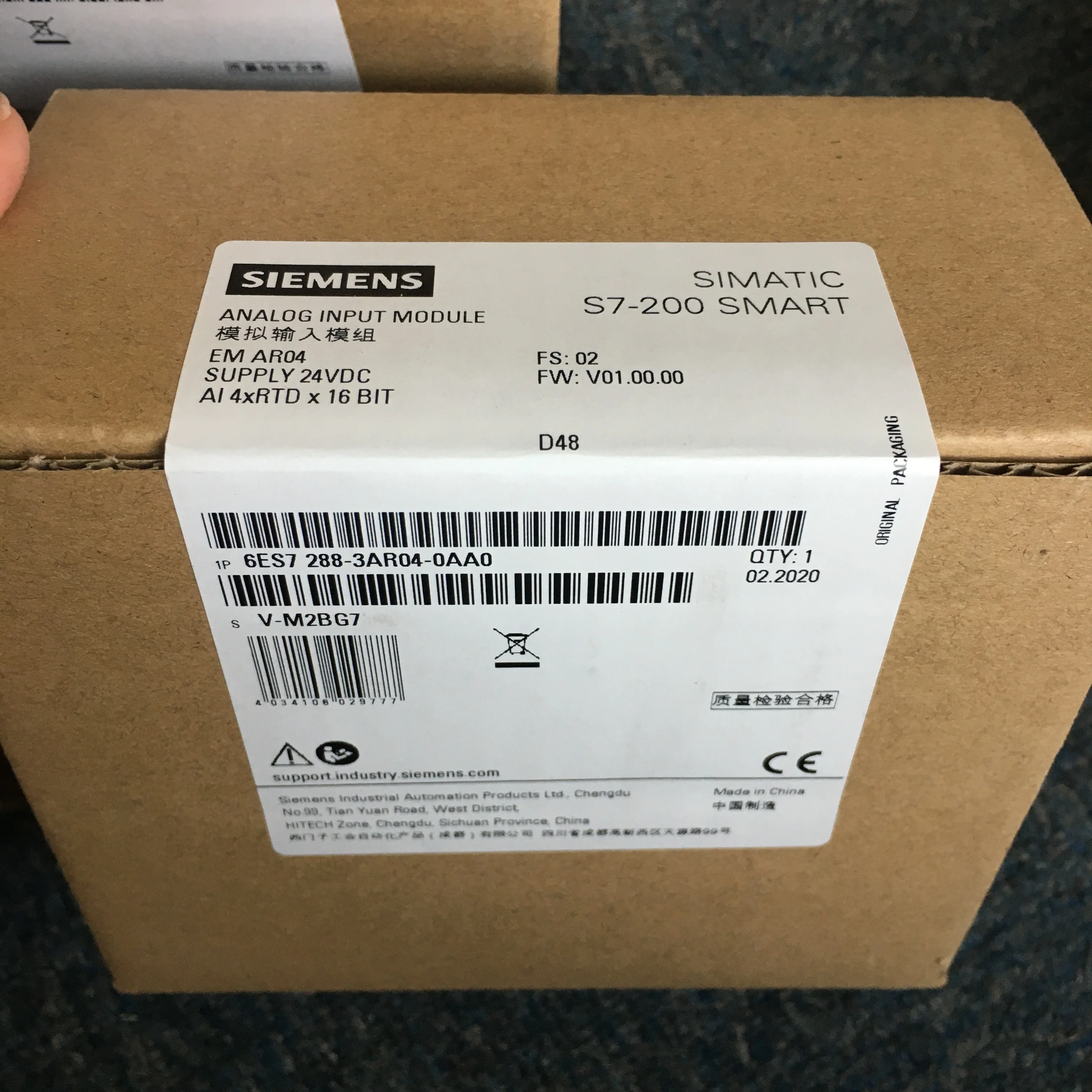 6ES7288-3AR04-0AA0    S7-200 PLC SMART EM AR04 RTD Input Module  6ES7 288-3AR04-0AA0