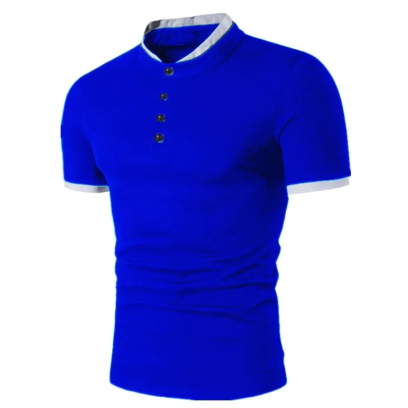 Wholesale spandex cotton mens polo shirt with short sleeves casual men t-shirt solid custom plain polo shirts