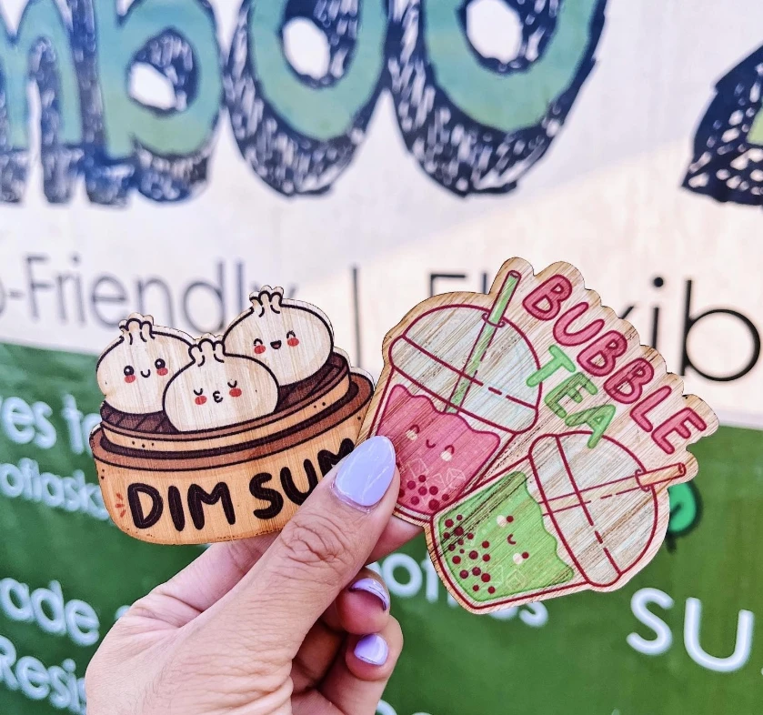 0.3mm bamboo veneer with adhesive for bamboo wooden stickers