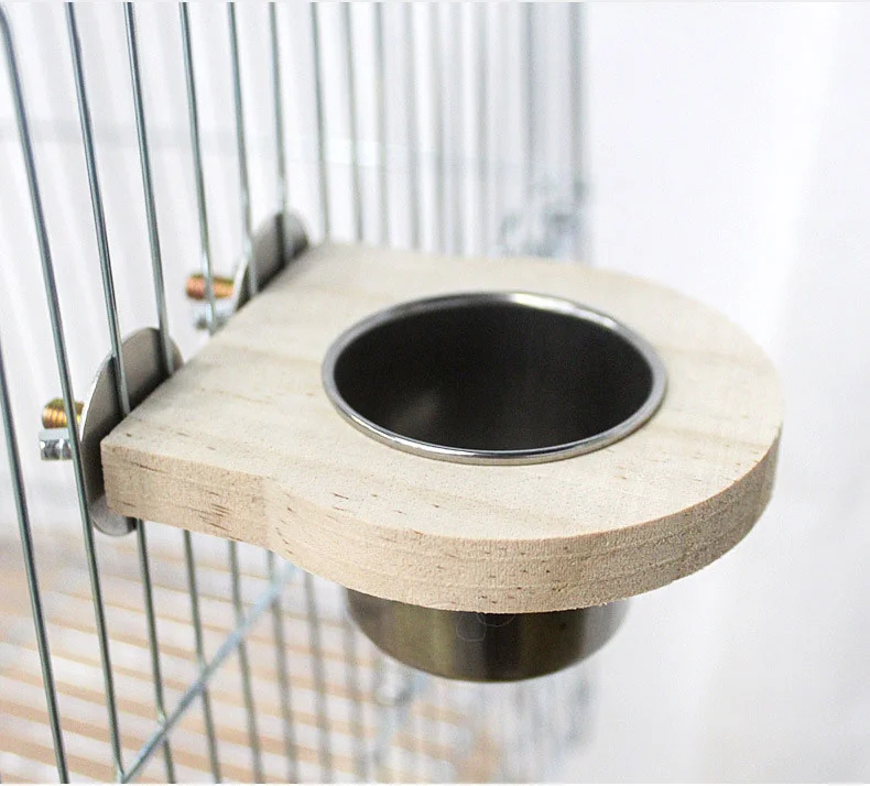 Low price Bird Cage Accessories Canary Parrot Stainless Steel Bird Drinking Feeder Bird Bowl
