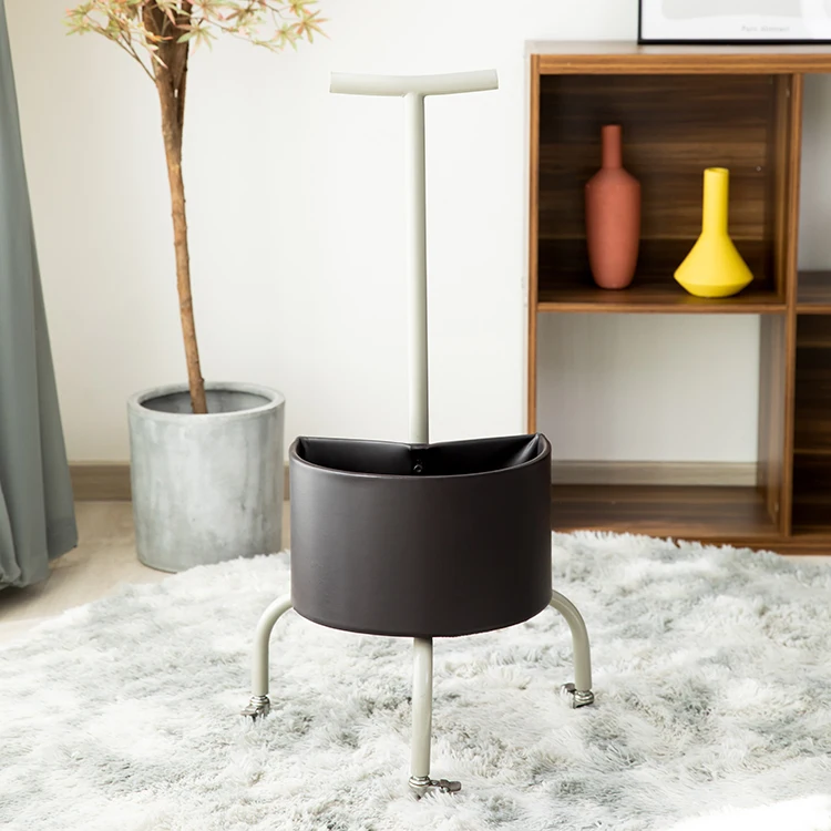 
Elderly Aid Standing Assist Portable Metal Walking Stick With Storage Handbag 