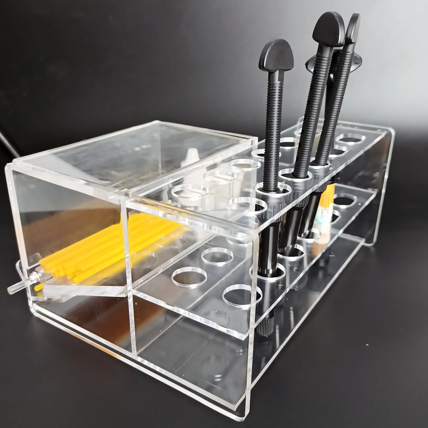 Dental Acrylic Organizer for Syringe Resin Adhesive Applicator Dispen Dental Equipment For Dental Lab