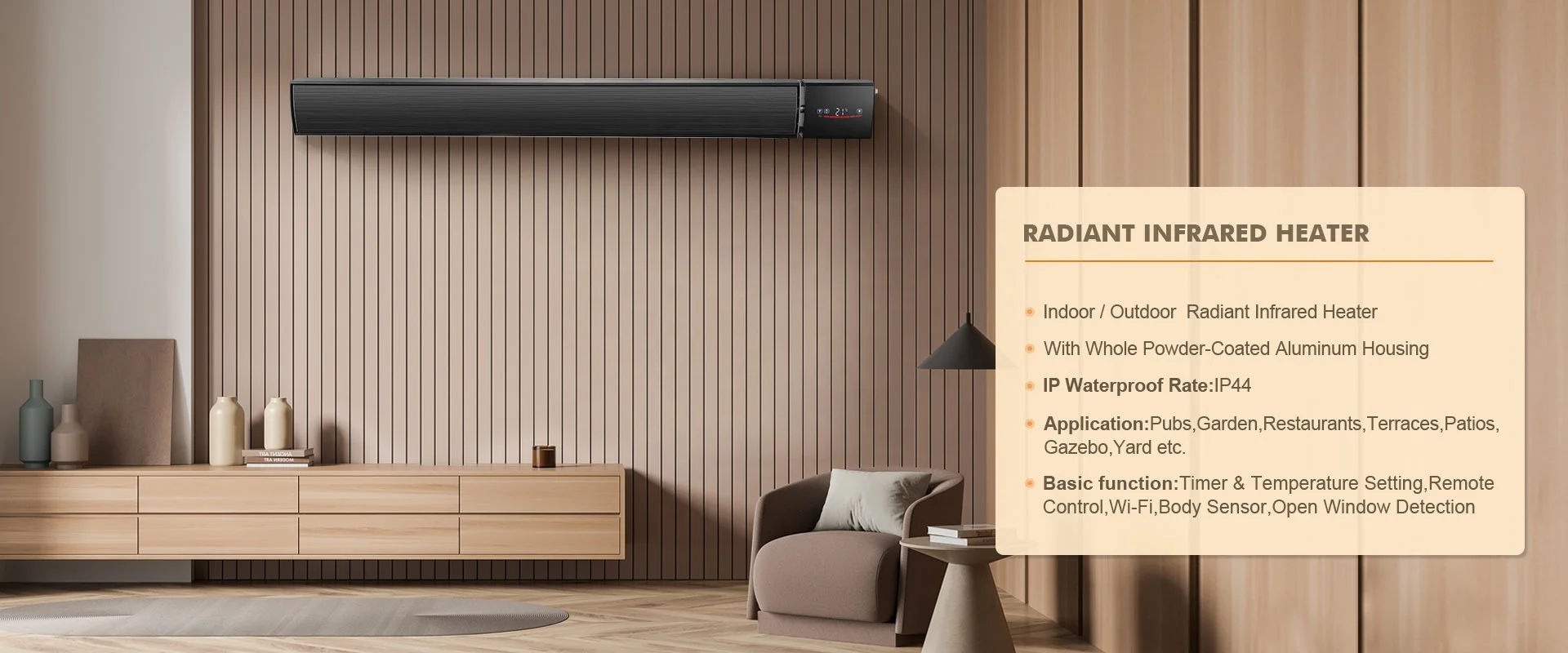 Wholesale Custom Electric Heaters 2000W Infrared Convection Panel Convector with Remote Efficient Home & Office Heating Slutions
