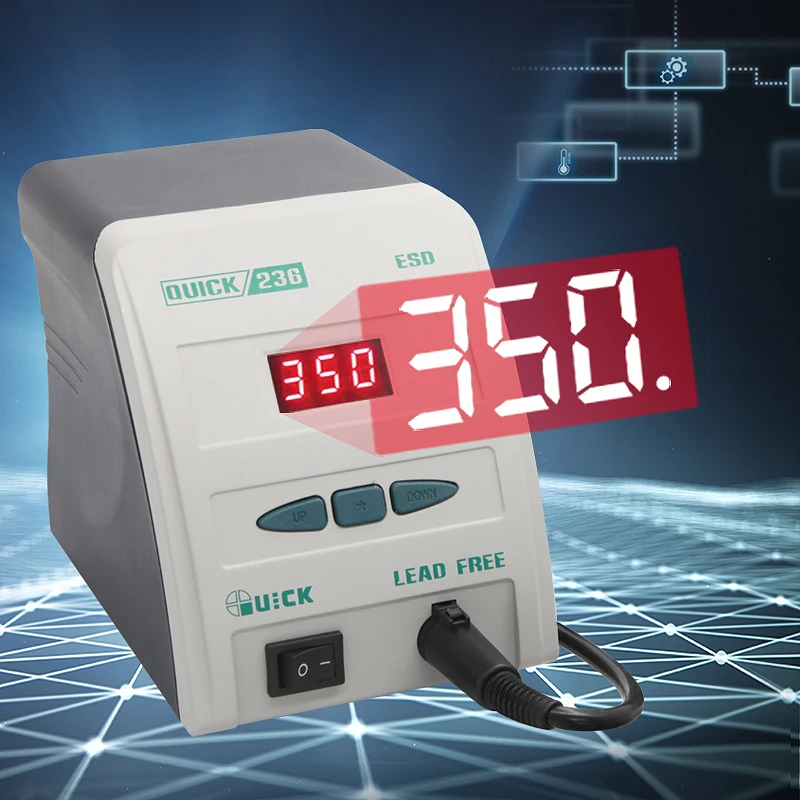Soldering Iron With Led Display QUICK 236 with auto shutdown and lock function 90W best seller soldering kit