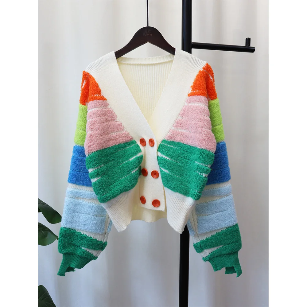 2023 New Arrival Autumn Knit Long Sleeve Cardigan Sweater For Women