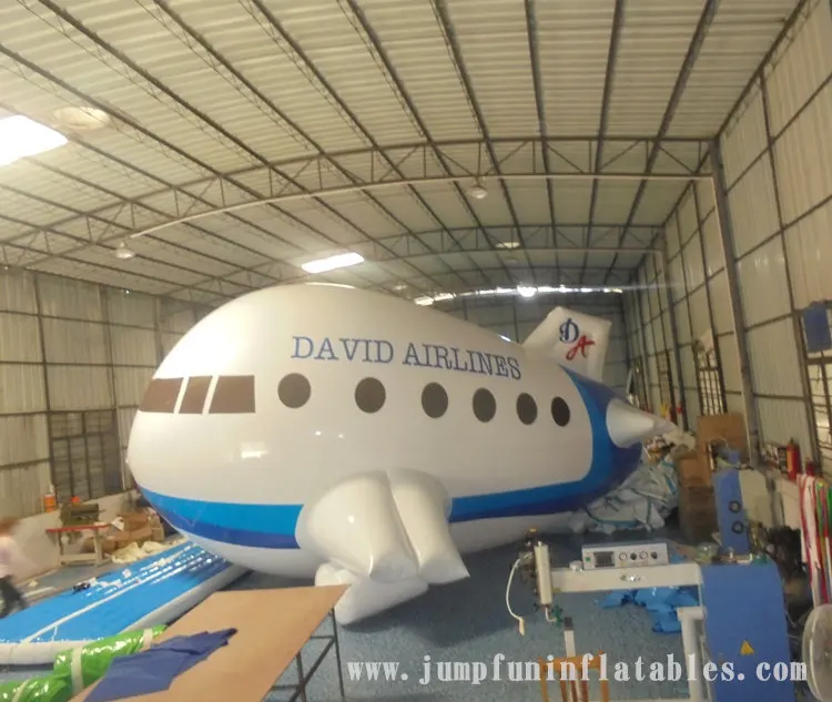 Customized helium airplane  balloon best quality inflatable airplane balloon for sale 8m helium airship
