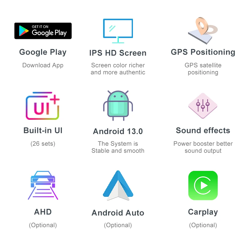 9inch Android13 Car Multimedia GPS Navigation Radio Player For Toyota Prado DVD Player With Wireless Carplay Auto Video Out