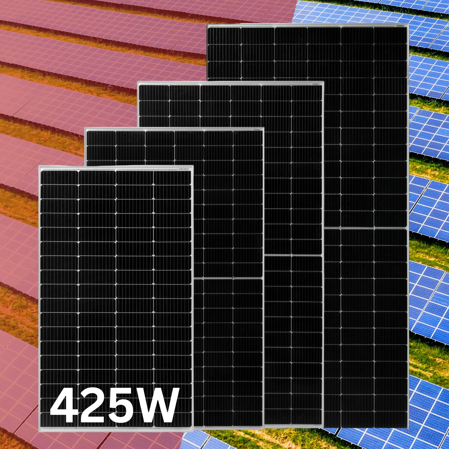 Оптовая продажа 400 Вт 410 415 425 PV-панели монокристаллические солнечные пластины поставщик монокристаллических фотоэлектрических модулей мощностью