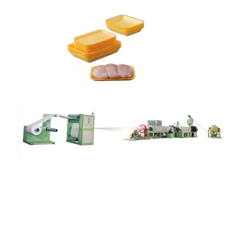 eps foam lunch box production line / hot sale PS EPS foam sheet extrusion line