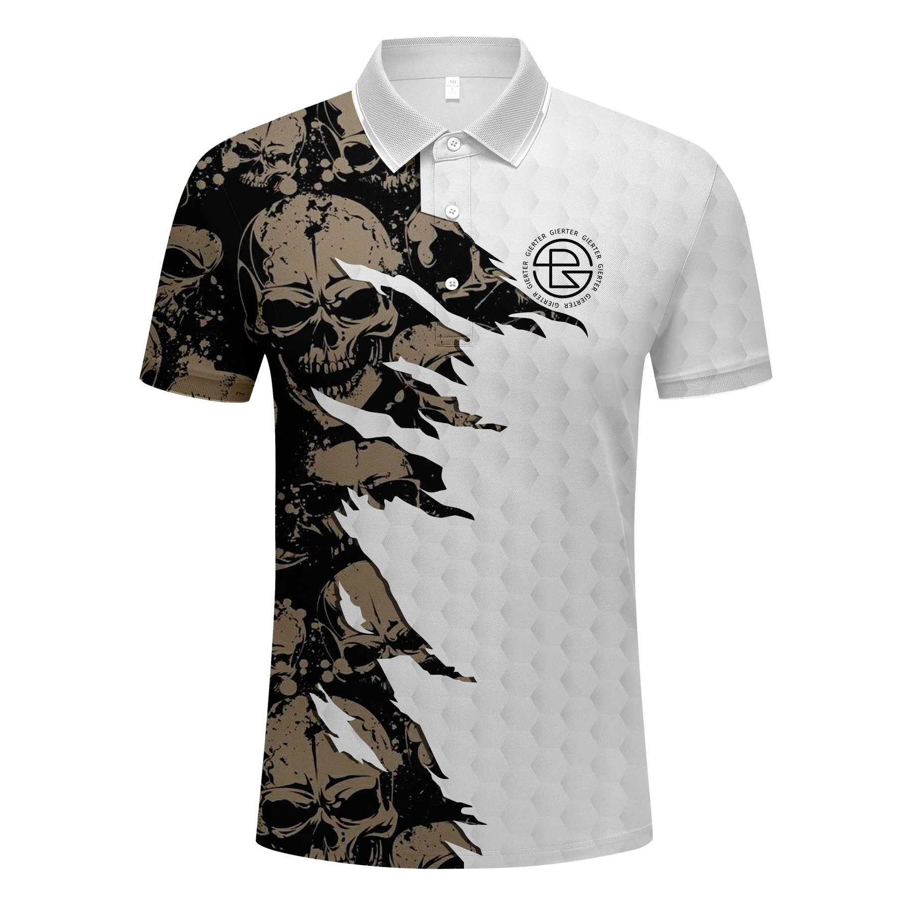 Custom Sublimation Golf Polo Shirts Men T-shirts 100% Polyester Moisture Wicking Summer Short Sleeve Sports Polo Shirts