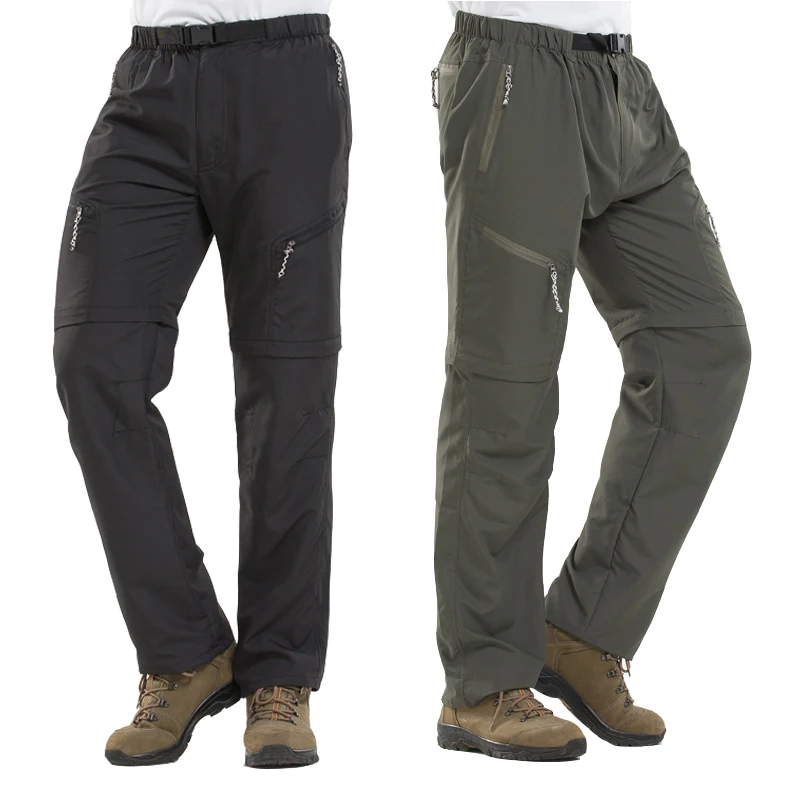 Windbreaker Tactical Pants Waterproof Detachable Trousers Outdoor Hiking Work Ultralight Cargo Pants For Men Women