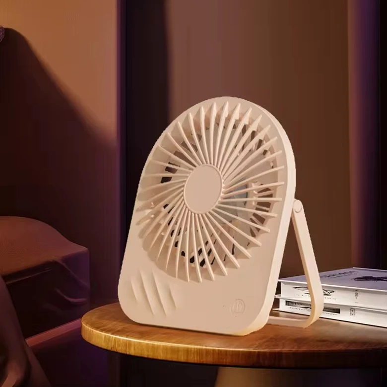 USB Type-c Rechargeable Desktop Fan accept OEM 1200mah Large capacity lithium-ion battery for outdoor or  office low noise