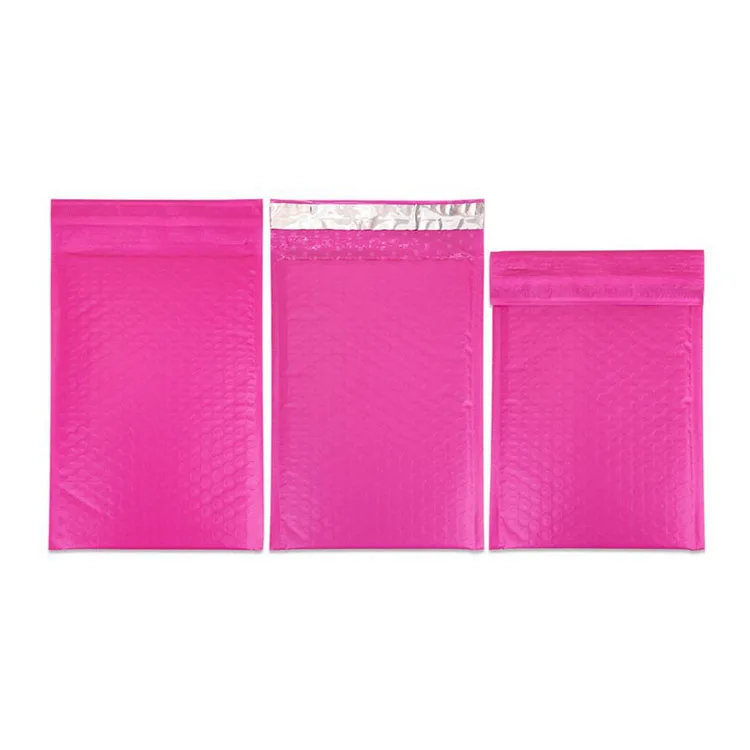 Personalized 10x13 inches Biodegradable Compostable pink shipping mailing packaging customized printed poly bubble mailer bags