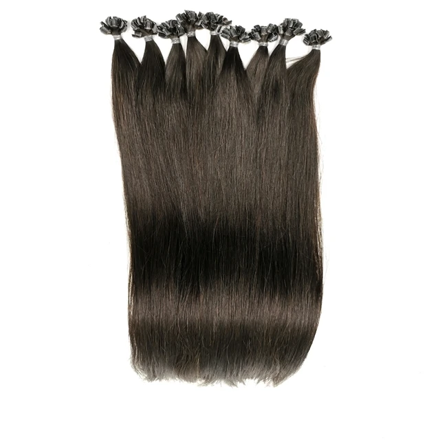 
2020 Hot Selling High Grade Company Purchasing 20g/pack ALL Colors virgin U tip human hair extensions Nail Hair Extensions 