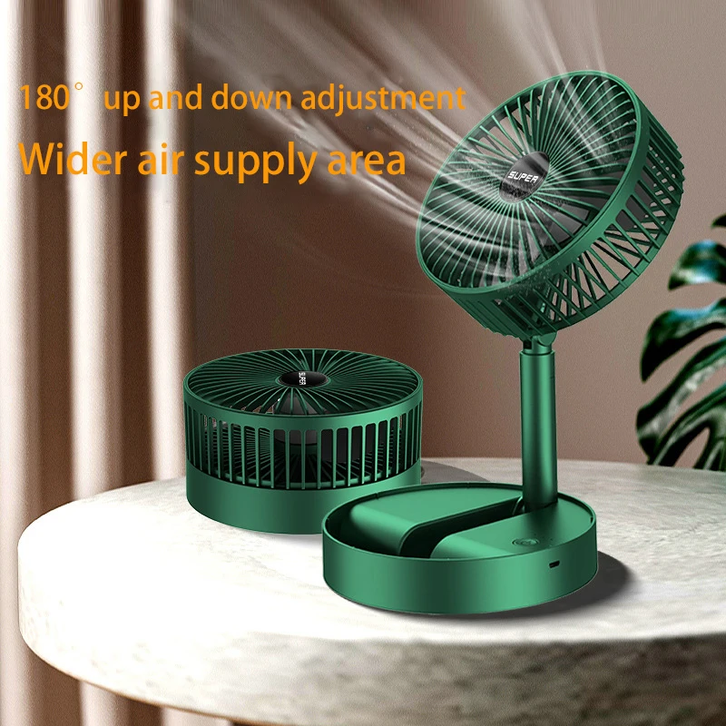 Air Cooling Fan Table Air Circulator Fan Strong Airflow adjustable angle Low Noise Silent folding fan