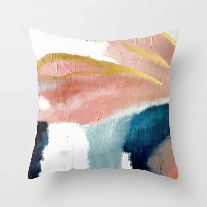 
New abstract oil painting series printed pillow and pillowcase 