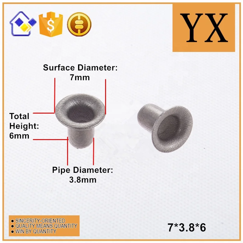 Zinc plating 7mm steel eyelet for lever arch mechanism