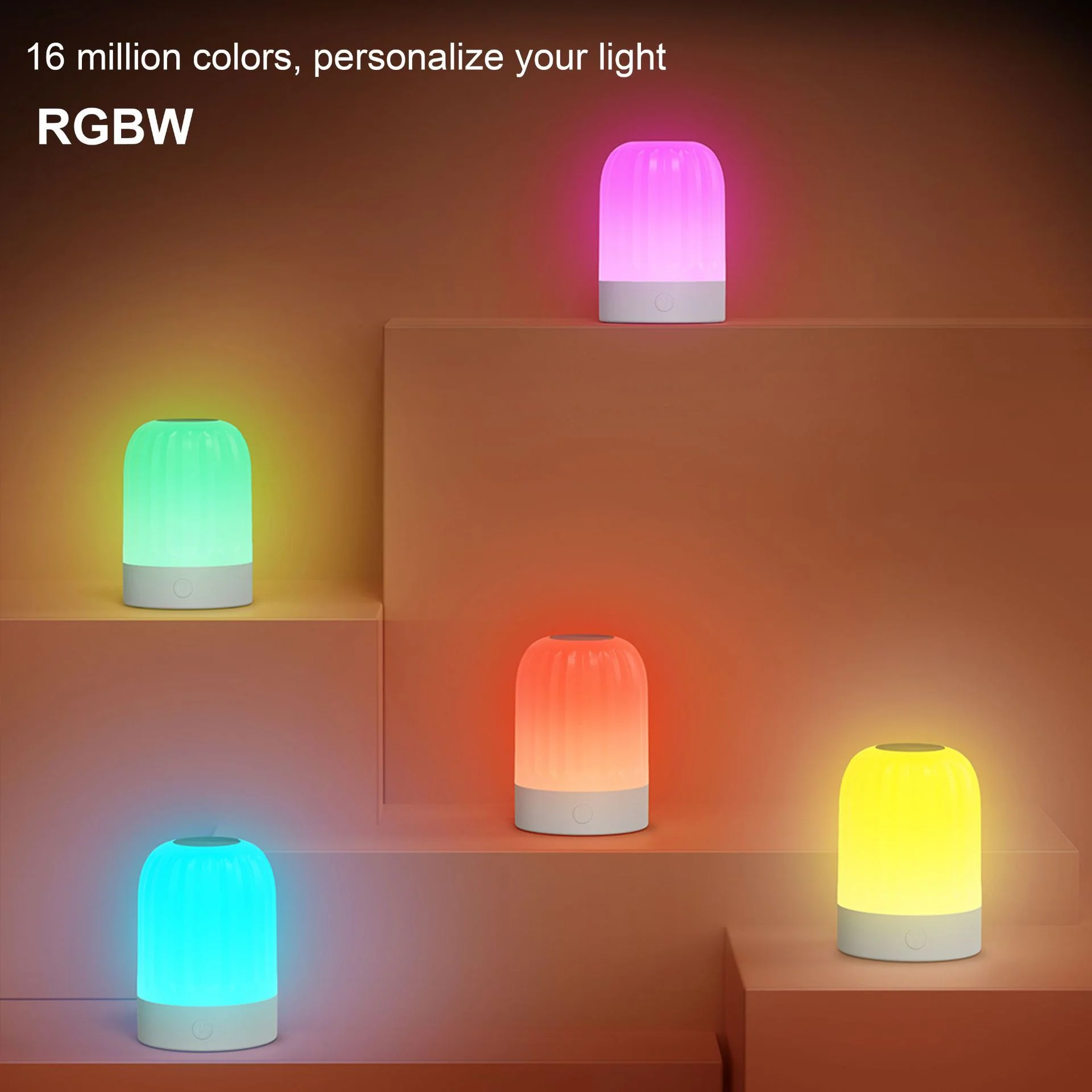 Tuya Smart Life Led Touch Sensor Dimmable Rgb Color Changing App Controlled Smart Wifi Beside Night Lamp