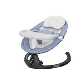 Baby electric rocking chair multi-function safe intelligent breathing dining tray with 12 Chinese music