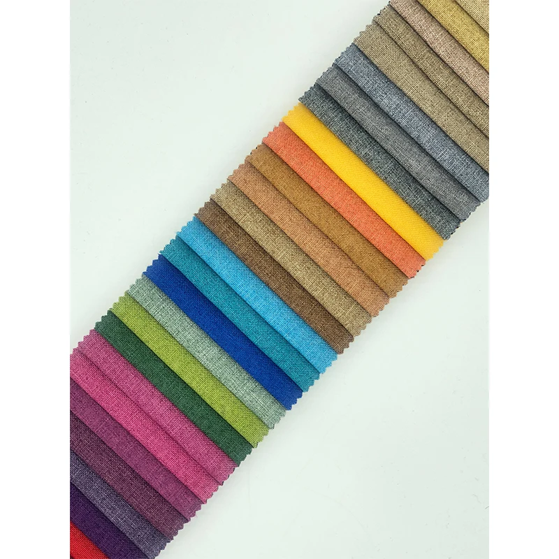 Factory Price1 dollar  linen polyester  Fabrics For Sofa Upholstery Polyester Material