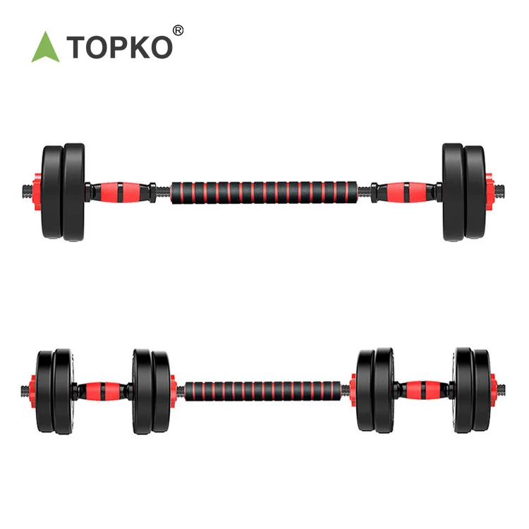 TOPKO Strength Training Cheap Factory Eco-friendly Fitness Free Weight Adjustable Cement Dumbbell