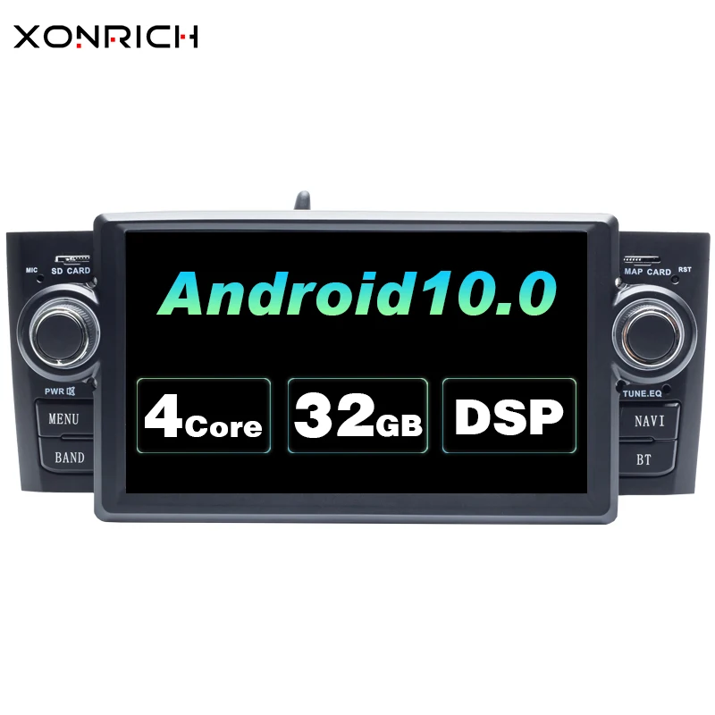 
DSP 4 core 2G 32G Android 10 Car radio PC For Fiat/Grande/Punto/Linea stereo obd2 Steering wheel Stereo GPS Navigation 