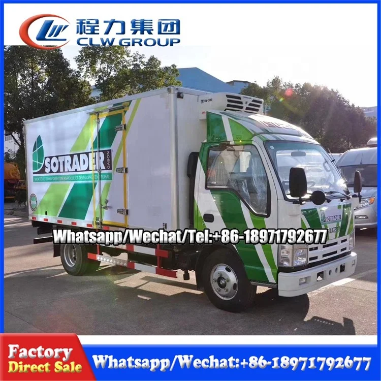 China Factory Price ISUZU 4X2 New Condition Diesel Fuel Refrigerated Truck For Sale