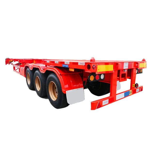 China Manufacture Good Price 30T-60T 3 axles Skeleton Semi Trailer On Sale