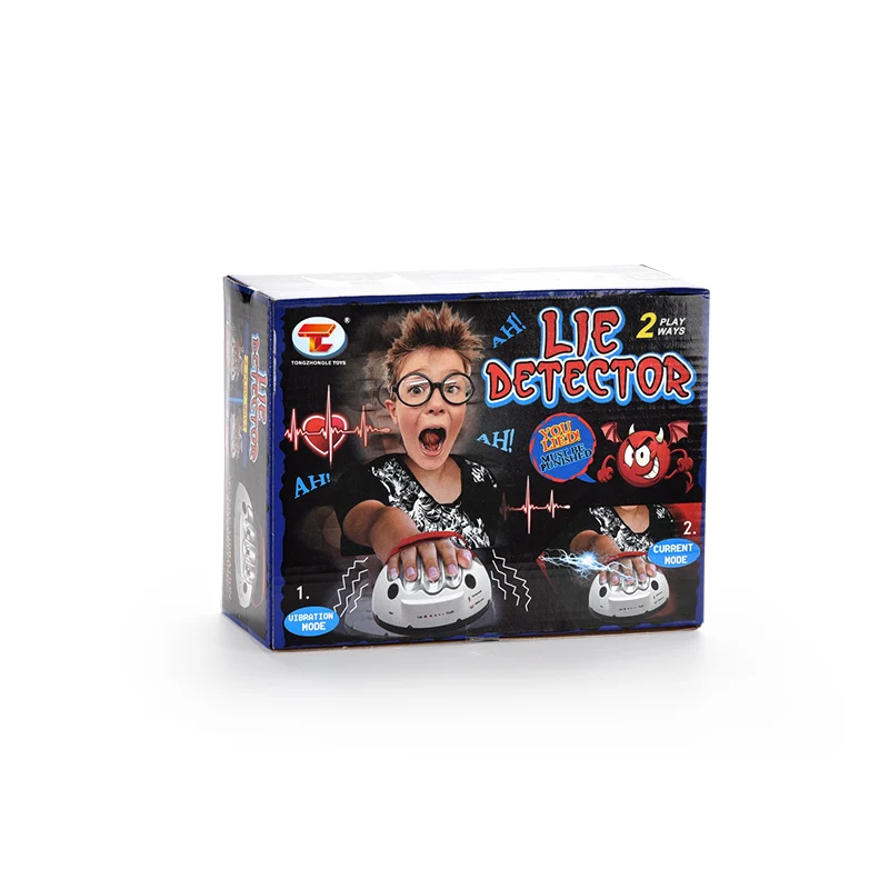 Popular Funny Unisex Lie Detector Sensor Device Plastic Machine Test Table with Shock Roulette for  Party Games