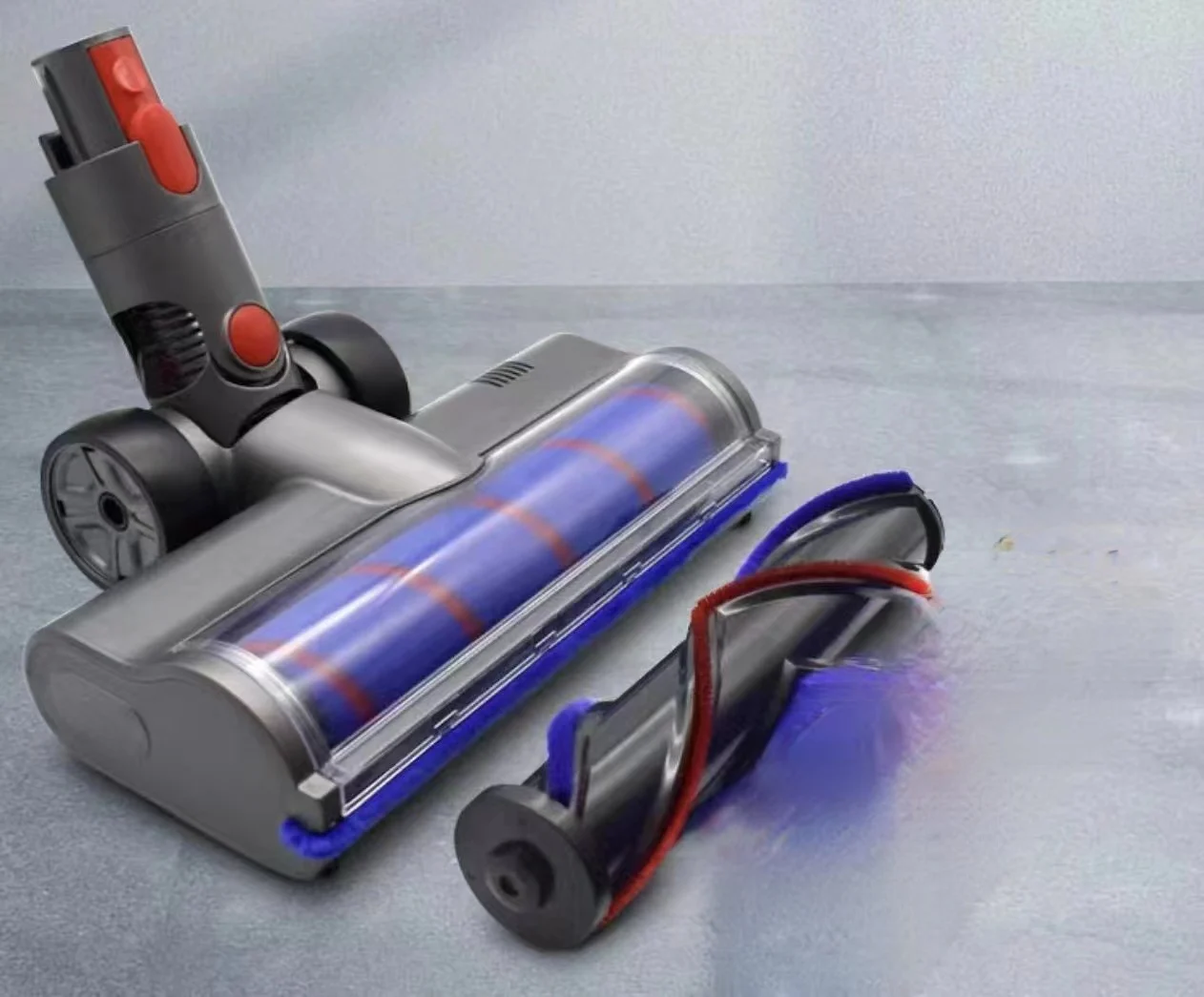 Floor Brush Attachment for Dyn V7 V8 V10 V11 V15 Vacuum Cleaners with LED Headlights Replacement Parts