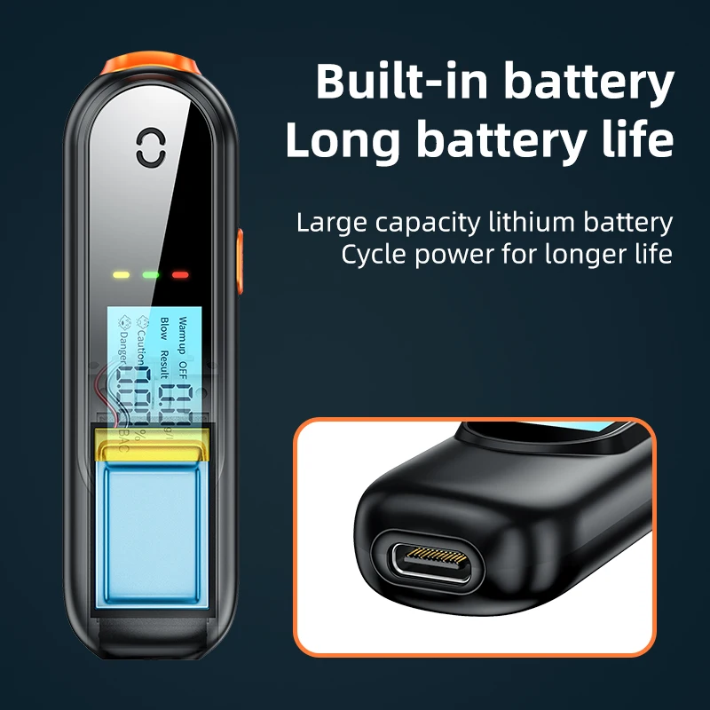 AM02 original factory S+ Precision professional air-blowing alcohol tester usb breathalyzer