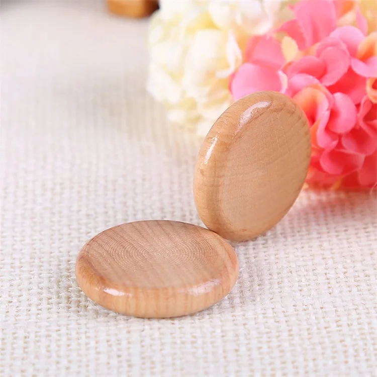 Custom unfinished wooden round piece blank beech wood Discs wood keychain accessories