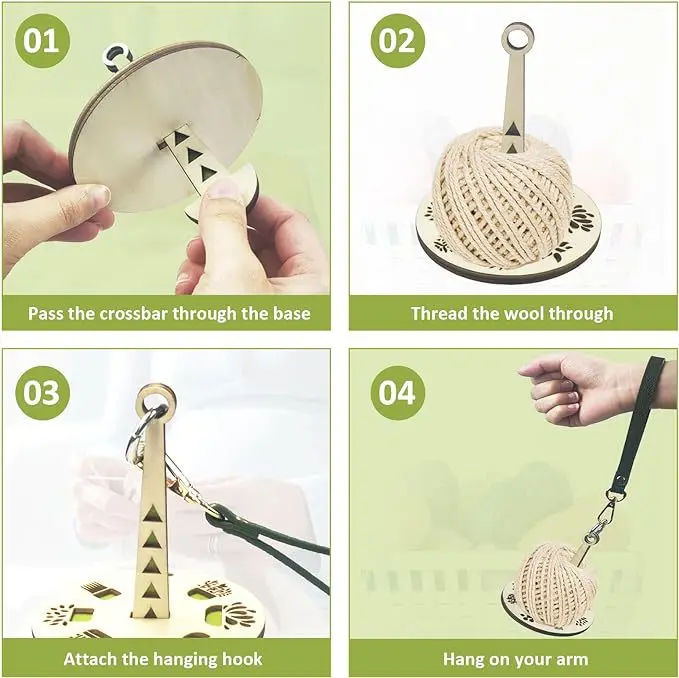 Portable Wrist Yarn Holder, Yarn Spinner for Crocheting