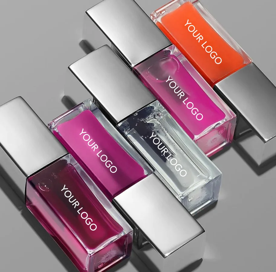 Wholesale Lip Gloss Oil Treatment Lipgloss Private Label Glossy Lip Balm Hyaluronic Acid vegan Lip Oil