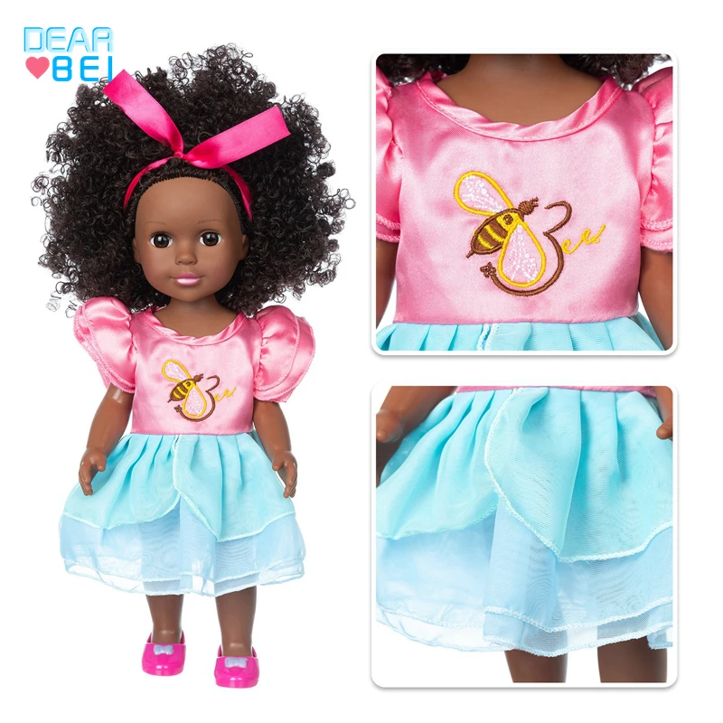 Realistic Reborn Baby Doll Black African American Reborn Doll Silicone Vinyl Full Body Reborn Doll Clothes for Children