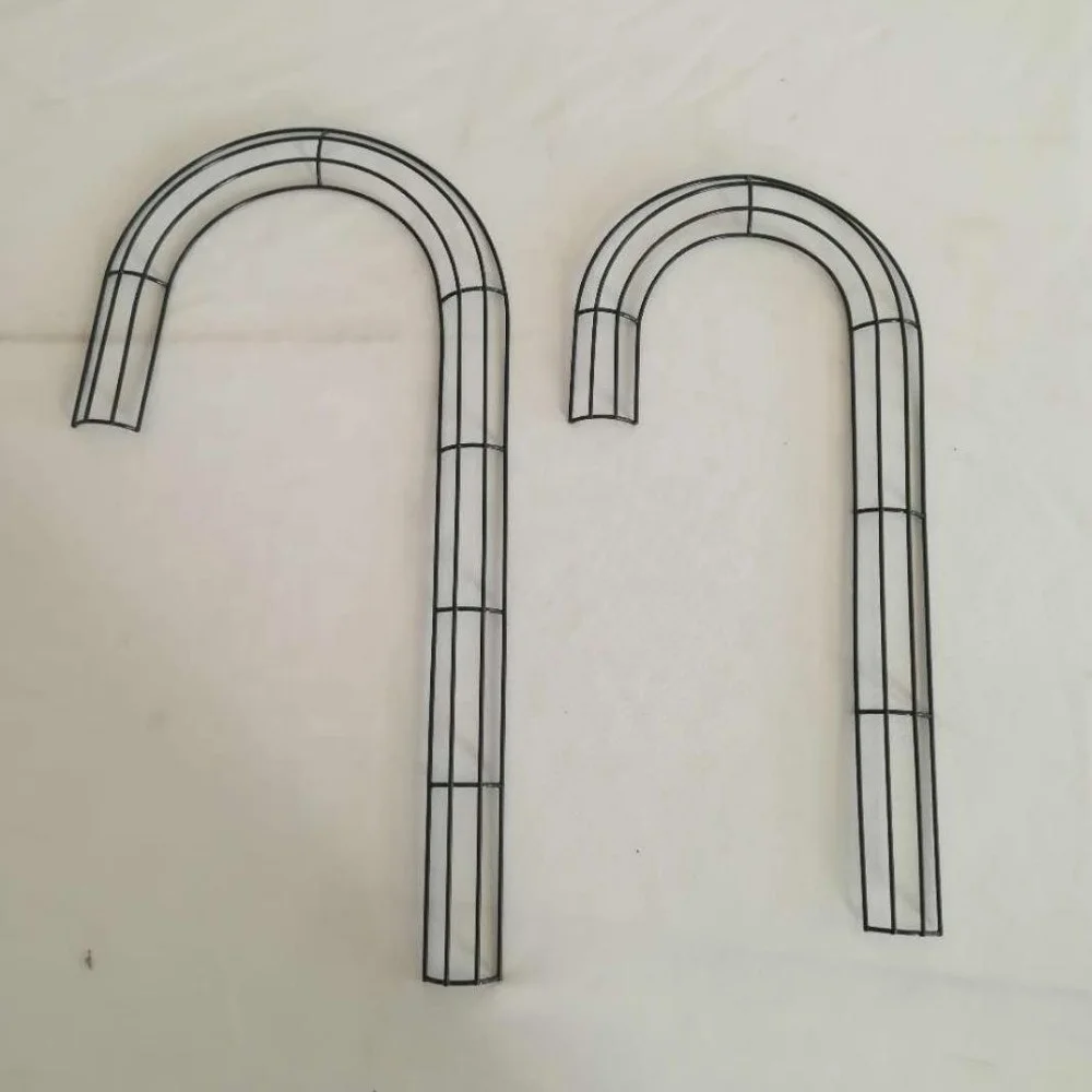 OEM Christmas Candy Cane Wire Wreath Rings funeral tripod stand for flower