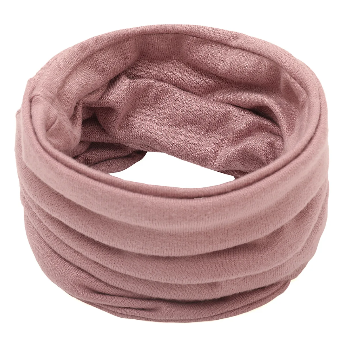 Outdoor Casual Knitted Solid Colors Bandana Winter Warmer Seamless  Thick Comfort Soft Scarves