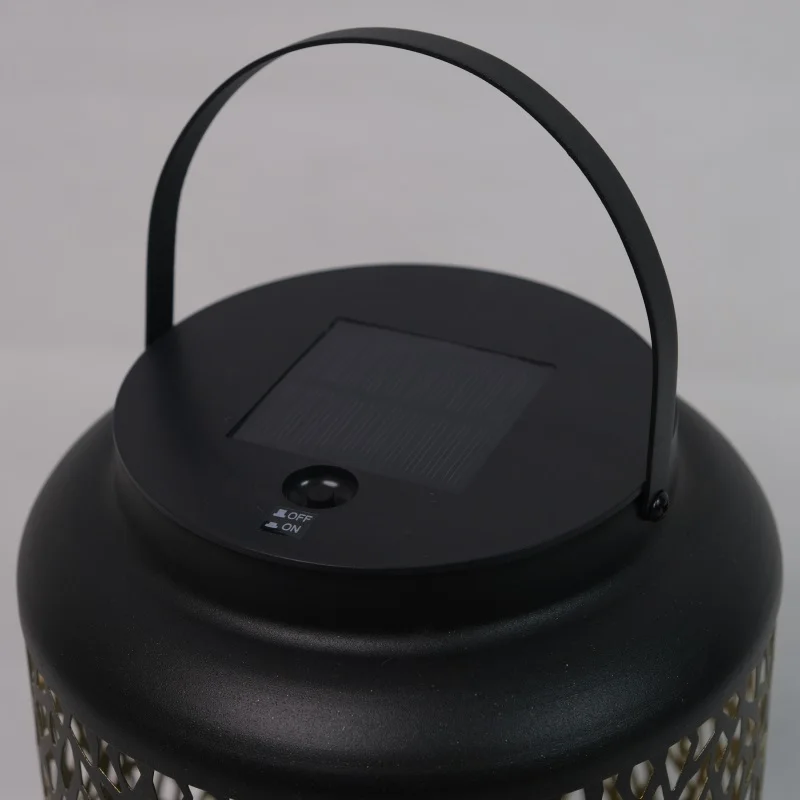 Garden night atmosphere decoration hanging lanterns Cylinder metal lantern projection iron hanging lamps