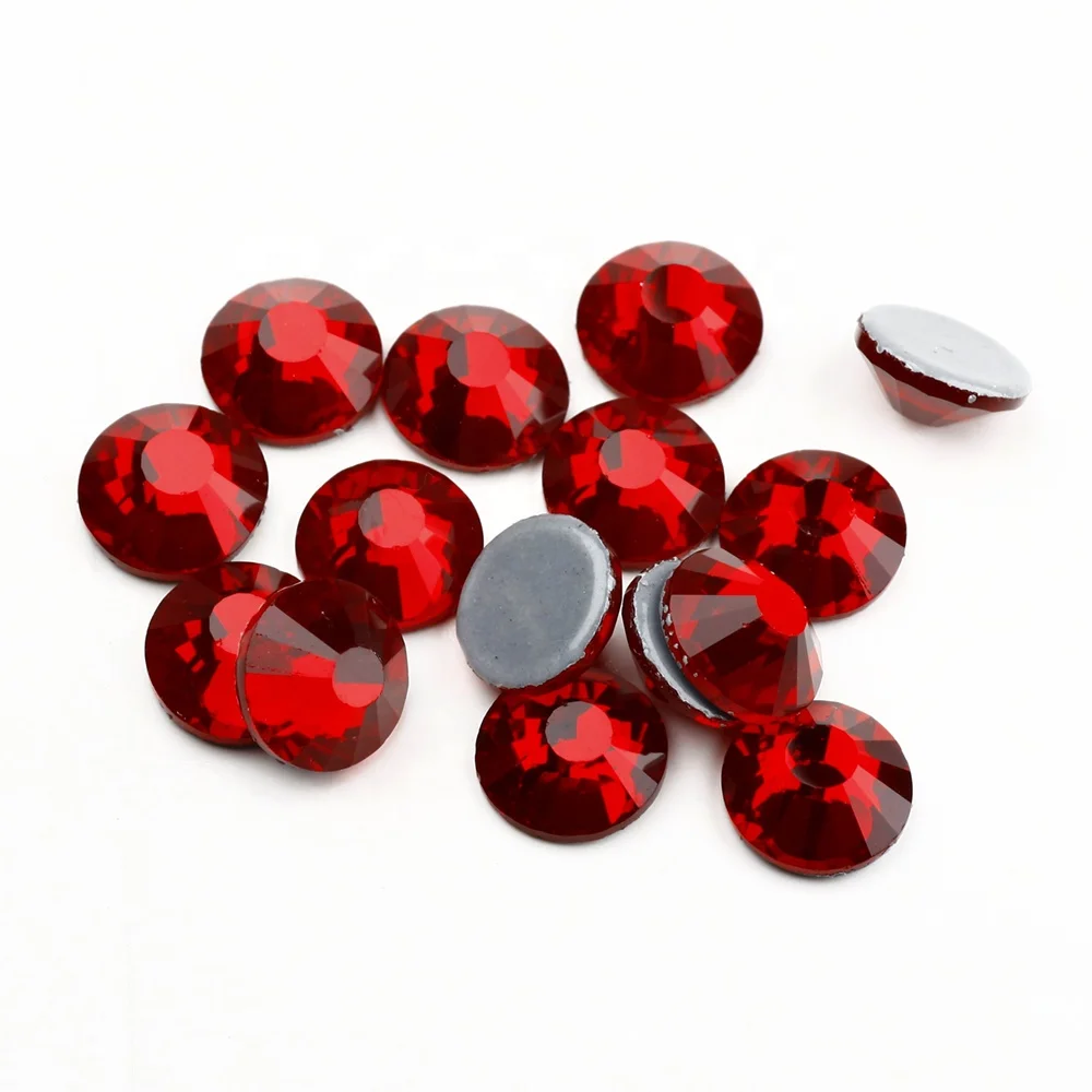 Yantuo хрустальные стразы с плоской задней стороны оптом красный цвет для одежды