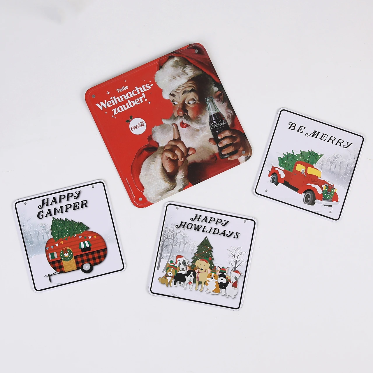 Christmas tin sign Decoration Tin tacker Vintage Motorcycle Aluminum Signs Custom Logo Antique Retro Metal Tin Plate