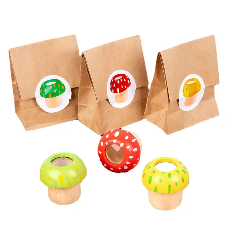 Новый гриб вращающийся Призма деревянные игрушки калейдоскоп для детей