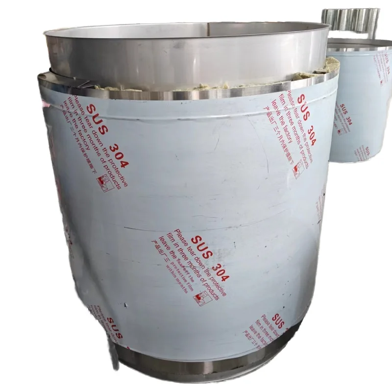 Double-Layer Insulated 304 Stainless Steel Chimney High Temperature Resistant Aluminum Silicate Smoke Pipe Air Duct Boiler Parts