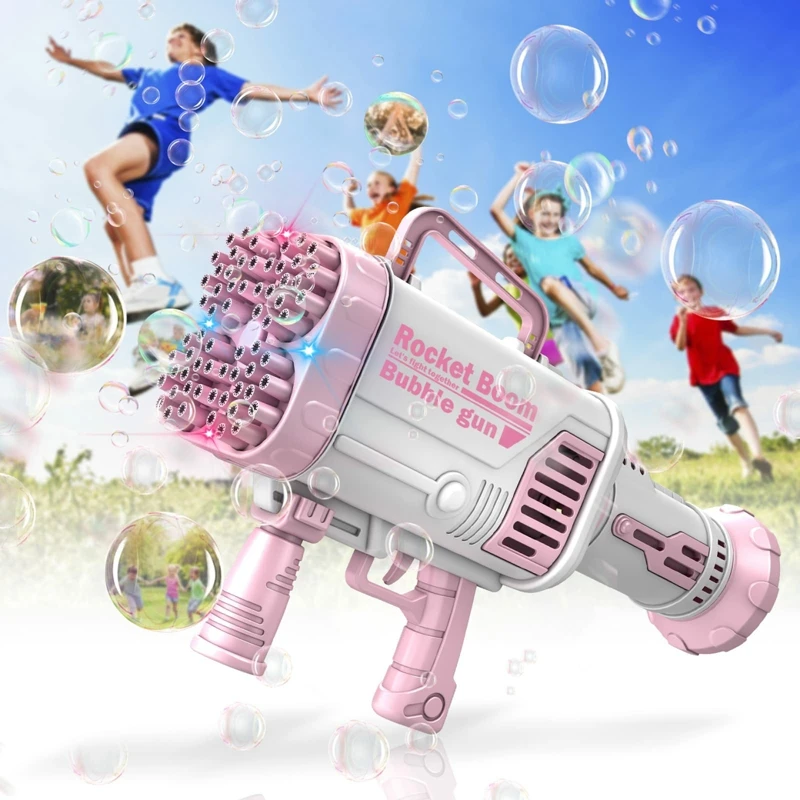 Outdoor Kids Water Auto Battery Bubble Launcher Electric Soap Maker Automatic Shooter Bubble Machine Gun Toy