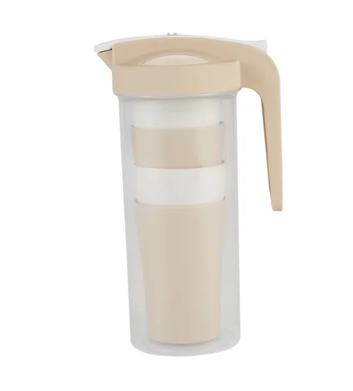 KJH live 1.6L Custom Logo Promotional Plastic Juice Pitcher Water Jug With 4 Cups Set